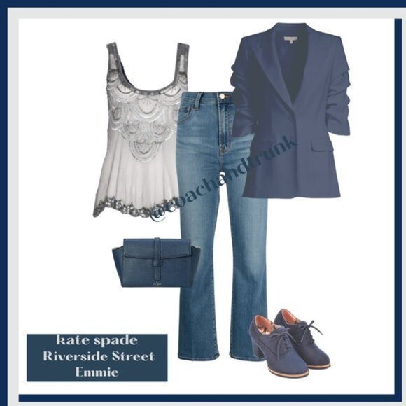 KATE SPADE NEW YORK Leather Riverside Street Collection Emmie Crossbody NWT - Picture 3 of 13